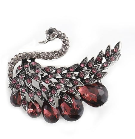 Qiwenr Broche de Señoras, Broche de Cristal, Broches de Diamantes de Imitación, Adecuado Para que las Niñas Decoren Suéteres, Abrigos, Bufanda, Borsa, Vestido, Para Fiestas, Regalos Bien Pensados