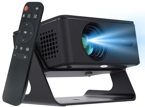 Mini proiettore 4K FHD 1080P 180° girevole proiettore portatile, piccolo videoproiettore supporta 2.4/5G Dual WiFi e Bluetooth 5.0, con Android e iOS 11.0 Home Cinema Smart Beamer doppio controllo con