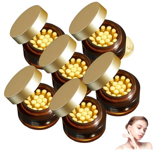 Retinol kapsel återfuktande kräm återfuktar djup, lyser upp och mjukar upp huden och minskar rynkor, milt formulerad lämplig för känslig hud, med hyaluronsyra och kollagen (6 st)