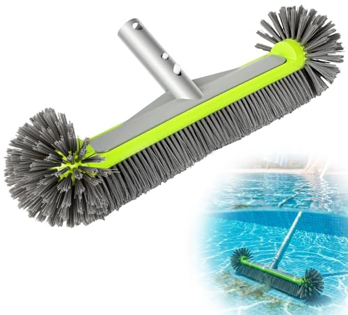 DTLLCZP Cepillo Redondo para Limpieza eficiente de Piscinas, de 43 cm, con cerdas semiesféricas para Paredes, Fondo y escalones de la Piscina (sin Mango)