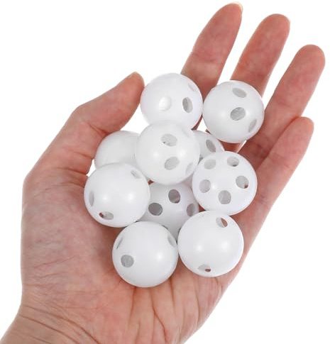 20 Pcs White Rattle Balls Inserts for Animal Puppet Doll Rattle Noise Maker Insert Rattle for Rattles and Plush Rings Pet