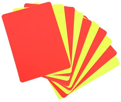 APLZGMG 10Pcs Professional Soccer Referee Cards, Red and Yellow Soccer Referees Cards, PVC Penalty Warning Card for Football Match, Referee Accessory for Sports Competition, Training & School Games