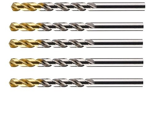 CNC QUALITÄT 5 Stück Spiralbohrer Ø 4,2 mm TiN Beschichtung - Kernloch Bohrer für M5 - DIN 338