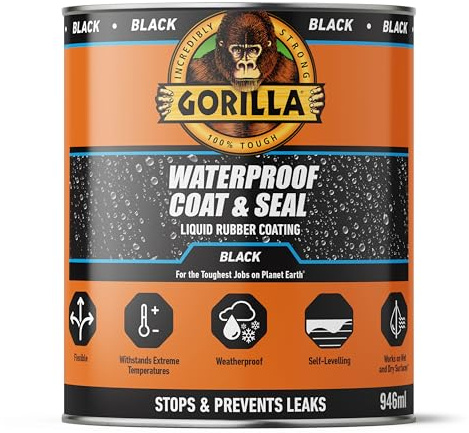 Gorilla Waterproof Coat & Seal Black 946ml