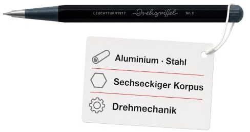 LEUCHTTURM1917 366187 Roterande handtag nr 2 svart - penna