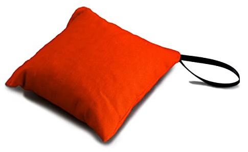 Kamillenblüten Duftkissen Kräuterkissen 12x12cm + Aufhänger - orange - 100% naturrein. Kamille