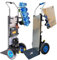 JUNIPI Sackkarre Treppensteiger Elektrisch, Wartungsfreiem/BüRstenlosem Motor, TragfäHigkeit (400 Kg), Abnehmbarem Akku (48 V/36 Ah), Grifftaste (Sofortiges öFfnen/Stopp)-Treppen Rauf Und Runter
