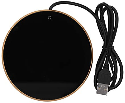 Calentador de Tazas de café, Posavasos con Aislamiento de Placa de 55 °C, Posavasos de té, Posavasos de Madera con Usb de 55C, Posavasos de Madera, Calentador para Tazas de café,