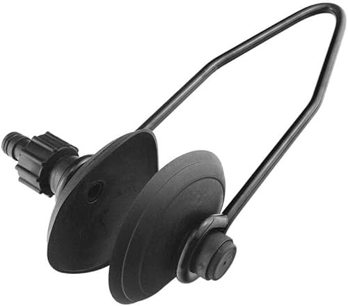 Zodazoqa Boat Motor Flusher Engine Ear Muffs Outboard Garden Hose ConnectionHose Adapter Boat Muffs Outboard Engine Flush Marine Use Kit Boat Accessories (Circular, Black, Single tube)