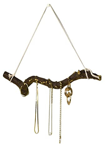 CUISGOR Soporte para Collares Joyería Pantalista Medro Medido Mural Ordenador de joyería 8 Ganchos for Pendientes de Collar Soporte de joyería