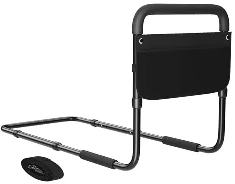 ToyaTec Barrière de lit pour Personnes âgées et handicapées - Poignée de lit de sécurité avec Rampe réglable en Hauteur et Design Amovible - Installation Facile