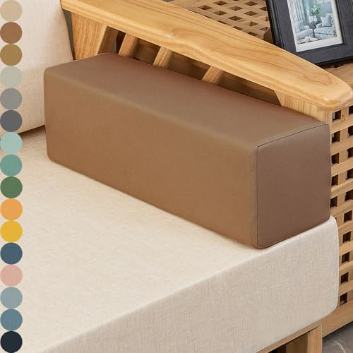 Couch Arm Rest Pillow, Technology Fabric Armrest Cushion Removable Pillowcase Washable Elbow Support, Thicken High Density Foam Pad Rectangular for Recliner Sofa, Bed, Armchair (4#, 33.5x7.1x7.1 in)