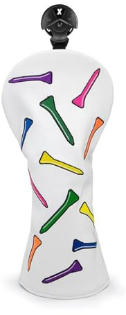 New Premium Colorful Tees Design UT Headcover Golf Hybrid Rescue Club Headcover with Adjustable Number Plate