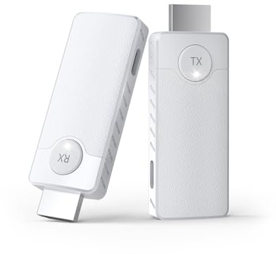 AIMIBO Wireless HDMI Transmitter and Receiver Kit – 2.4G/5.8G HDMI Wireless Extender with 1080P HD Casting, Plug & Play Receiver Dongle Adapter, 100FT Long Range for TV, Projector, Laptop, Monitor