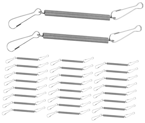 TOYANDONA 50pcs Stainless Steel Spring Clips Pet Water Fountain Hook for Small Animal Hamster Guinea Pigs Feeding Bottle