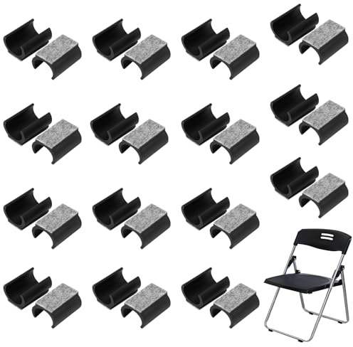 30 Piezas Rectangular con Almohadilla de Fieltro, Deslizadores de Fieltro en Forma de U, Silla Tapas para Piernas, para Suelos y Azulejos, Suelos Protegidos y Reducción de Ruido