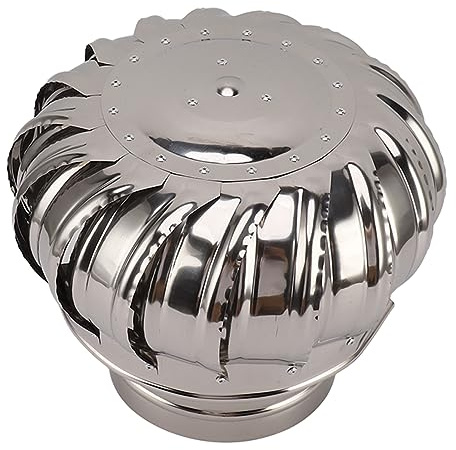 ERYUE Bouchon de Cheminée en Acier Inoxydable, Ventilateur Rotatif, Durable, Anti-courant D'air, pour Usage Domestique et Commercial (Type 200 épaissi)
