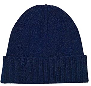 CLASSE77 Cappello in Cashmere e Lana Unisex 100% Made in Italy Prodotto Artigianale (Blu Scuro)