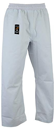 Playwell Kampsport Karate vita 100 % bomull lätta byxor - 198 g - NY