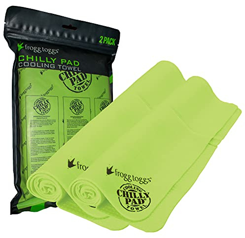 FROGG TOGGS Chilly Pad Cooling Towels, Lime - 2 Pack, 33x13