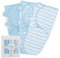 Comfy Cubs Swaddle Decke Baby Boy einfach Adjustable 3er-Pack säuglingsschlafsack wrap Neugeborene (0-3 Monate - Blau, Klein-Mittel)