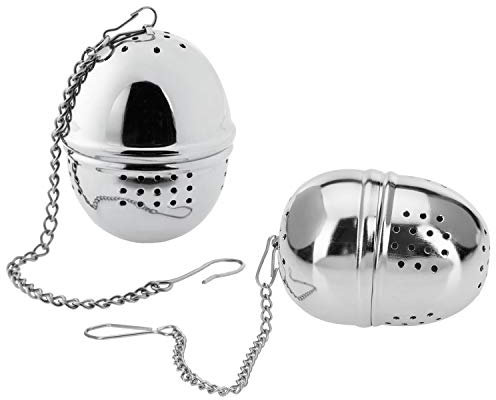 Westmark Infusore Ovale per Tè, 2 Pezzi, Ø 4 cm, Teatime, Acciaio Inossidabile, Argento, 153622E3