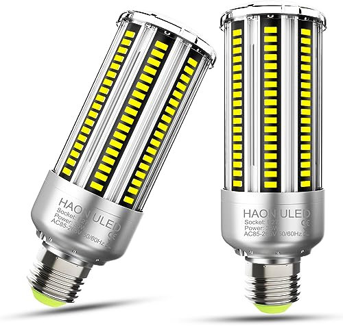 HAONIULED E27 LED 35W Kaltweiß 6000K 4000LM Superhelle LED Lampe Ersatz 300W Glühlampe, Led E27 Mais Birne, Led Maiskolben Glühbirnen, Kein Flimmern, Nicht Dimmbar, 2 Stück