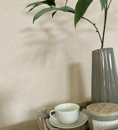 GAULAN 500682865 - Papel pintado vinílico efecto textil con textura alto relieve y sutiles destellos para pared salón cocina dormitorio pasillo mueble - Muestra DIN A4