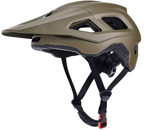 BATFOX Casco da bici, Casco da ciclismo leggero per MTB e bici da strada, casco traspirante con visiera, per adulti e ragazzi, per BMX, skateboard, pattinaggio a rotelle, Dirt Bike, taglia regolabile