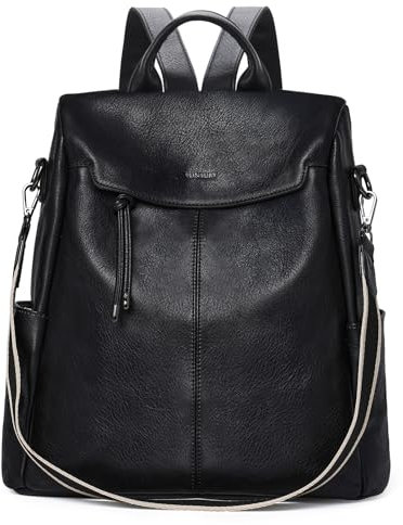 VX VONXURY Rucksack Damen Elegant, Anti-Diebstahl Cityrucksack Pu Leder Offene Rückentasche Wasserdicht Reiserucksack 2 in 1 Handtasche für Schule Arbeit Freizeit