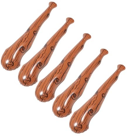 CIYODO 5 Pezzi Bastoni Gonfiabili da Baseball Giocattoli Gonfiabili per Compleanni e Sportivi Accessorio per Celebrazioni con Legno