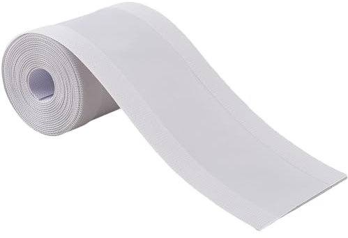 GORGECRAFT 9.84 Feet x 4 Inch Carpet Cord Cover Floor Wire Protector Tape Nylon Polyester Cable Strip Management for Commercial Office Carpet Organized Protector Avoid a Trip Hazard White