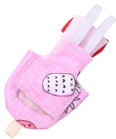 Toyvian Pañal Lavable para Pájaros Diseño de Lazo Rosa, Cómodo y Elegante para Loros y Gansos, Complemento Divertido y Sencillo para Mascotas Color Aleatorio