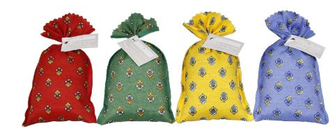 Lot de 8 sachets de lavande avec motif classique, chacun rempli avec 20 g de lavande de Provence française