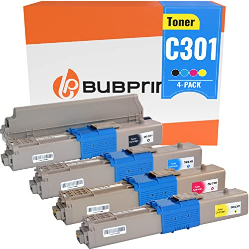 Bubprint 4 toner kompatibla med Oki 44973536 set | Passar C301 C301DN C321 C321DN MC332 MC332DN MC340 MC342 MC342DN MC342DNW