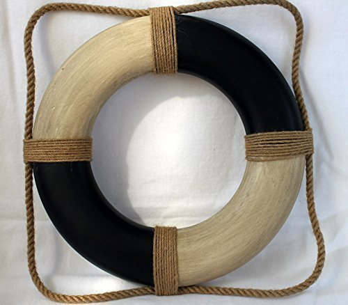 Deko Rettungsring Ø ca. 35 cm Antik Blau-Beige