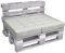 Beautissu Palettenkissen Outdoor Sitzkissen 120 x 80 cm – Auflagen für Paletten Europaletten Palettensofa Palettenmöbel Balkon Palettenpolster Garten Lounge Kissen Outdoor Hellgrau – Elements