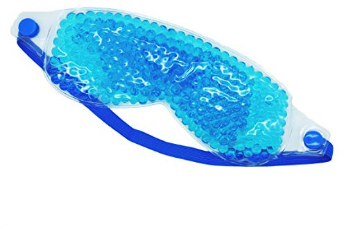Go Opticians 2in1 Hydrogel Eye Mask Bead Hot Compress Cold Pack Therapy for Relaxation Stress Relief, Puffy Eyes, Tiredness, Blepharitis, Dry Eye, Headache & More (Blue x 1)