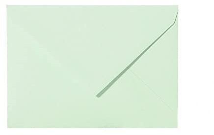 Paper24 25 Umschläge B6 feuchtklebend 120 g/qm, Briefumschläge 12,5 x 17,5 cm für Hochzeit, Geburtstag, zum Basteln in der Farbe Ihrer Wahl (72 Lindgrün)