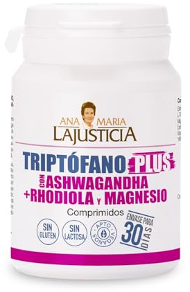 Ana María Lajusticia - Triptofano Plus con Ashwagandha y Rhodiola y Magnesio, 60 Comprimidos