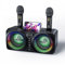 Trsaow Máquina de Karaoke Portátil, Karaoke Profesional con 2 Micrófonos Inalámbricos UHF, Soporte AUX/USB/TF, Altavoz PA con Bluetooth para Fiestas, Reuniones, Bodas, Hogar y Exteriores, Negro