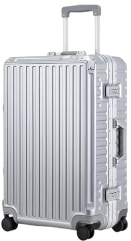 ASHSDI Koffer Reisekoffer Trolley Koffer Hartschalengepäck Mit Aluminiumrahmen, Koffer Ohne Reißverschluss Mit Spinnerrädern Boardcase Handgepäck (Color : F, Size : 28in)