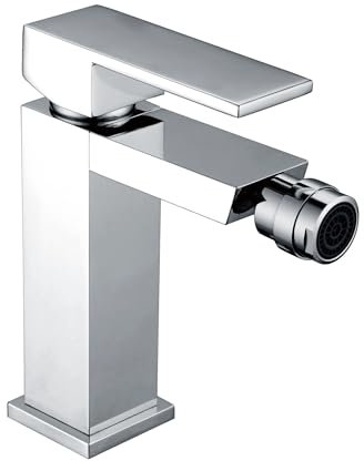 IMEX - Grifo Bidet | Grifo Monomando Bide para Baño | Grifo de Bidé con Mezclador de Agua Caliente y Fría | Griferia Bidet | Instalación Fácil | Serie Valencia | Color Cromado