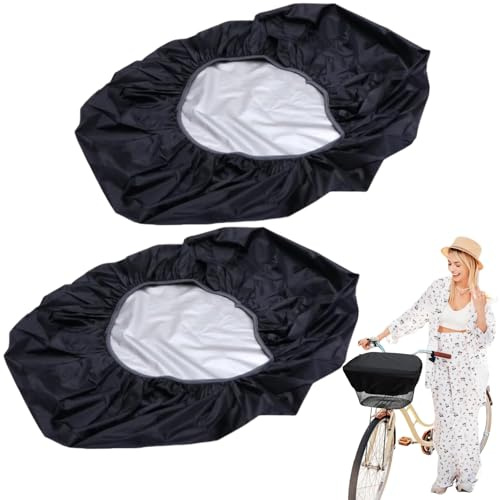 Housse de Pluie pour Paniers de Vélo,Housse Panier Vélo Imperméable,Housse de Panier Vélo,Couverture Housse de Pluie Panier pour Bicyclette,Housse Protection pour Panier de Vélo étanche