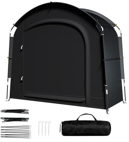 TOOSOAR Abri Velo Exterieur 200X165X80cm,Tente de Rangement pour Vélos pour 2-3 Vélos,Imperméable &Anti-UV