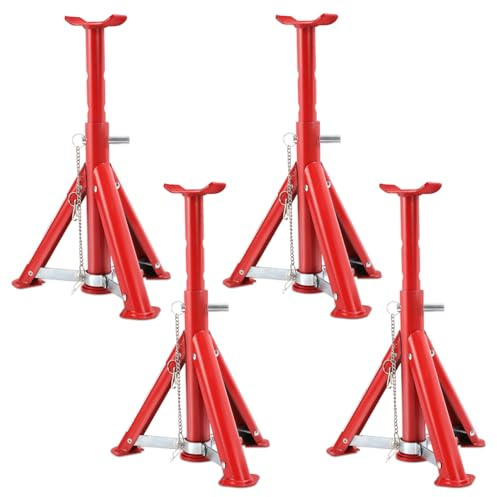 Daromigo Caballete plegable 2T, soporte para coche, altura regulable 280-365 mm, soporte de alta capacidad de carga (4 unidades)