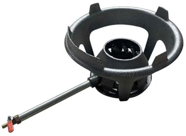 Fornello A Gas Portatile A Fuoco Singolo, Piano Cottura A Ad Alta Efficienza Da 5,0 KW, Di Lavoro GPL/Naturale, Con Portapentola In Ferro, For Uso Interno Ed Esterno(LPG,54x20x31cm)