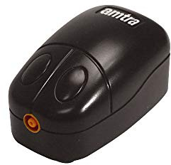 Amtra Mouse - Aireador De Acuario Silencioso Y Compacto Para Filtros De Acuario, Skimmers Y Fuentes De Agua, 1,3 L - 2,2 W/ 8,5X5X4 Cm