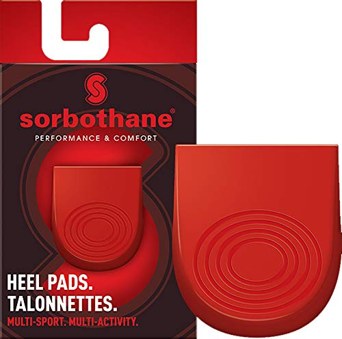 Sorbothane Shock Stopper Heel,Red,Size:8 to 13