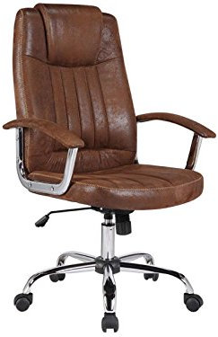 Chefsessel Bill in Vintage Mikrofaser braun